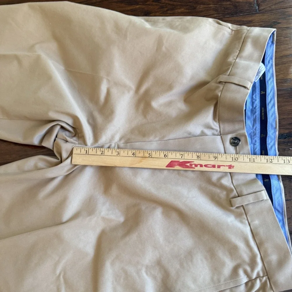 Brooks Brothers Advantage Chino Pants Mens 35x29 Khaki Tan Stretch Clark Fit